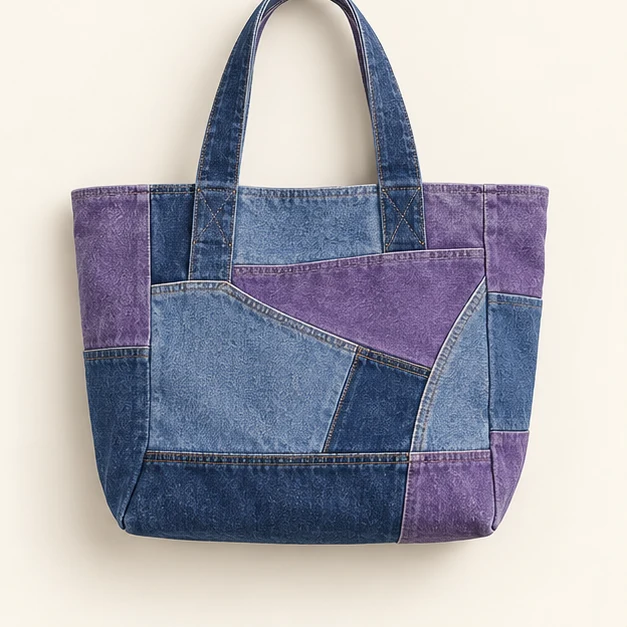 Reimagined denim tote bag